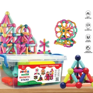 Zayan Magnetic Sticks: 3D Educational Building Blocks Toy Set