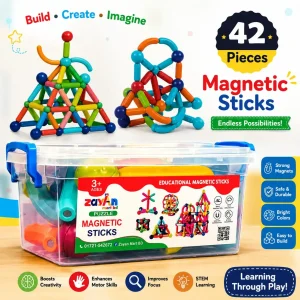 Zayan Magnetic Sticks (42 Pcs 3D Creative Building Blocks Toy Set)